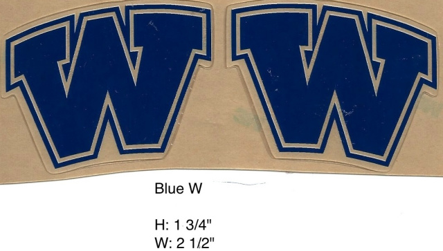 W Arching Royal Blue (ohio HS decal)